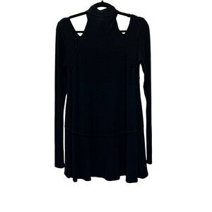 Free People Women's Black Sweater Top Long Sleeves Slimming Size XS